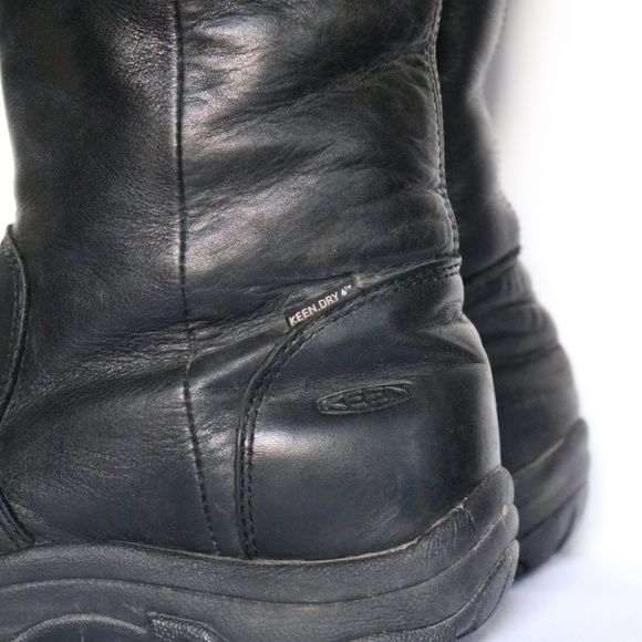 KEEN Silverton Black Leather Tall Winter Waterproof Boots Women's 7.5 Winter - Picture 6 of 13